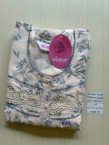BS408 Shandar Spun nighty
