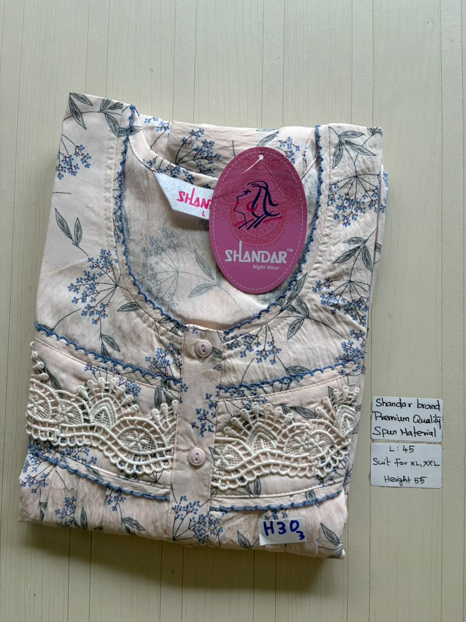 BS408 Shandar Spun nighty
