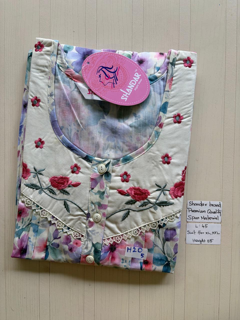 BSS 102 Shandar Spun nighty