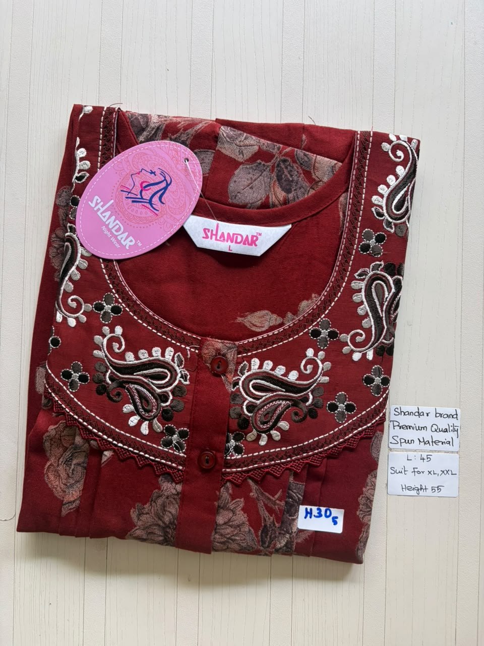 BS421 Shandar Spun nighty