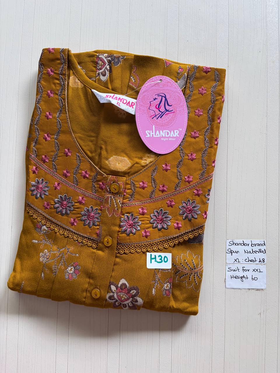 css 645 Shandar Spun nighty