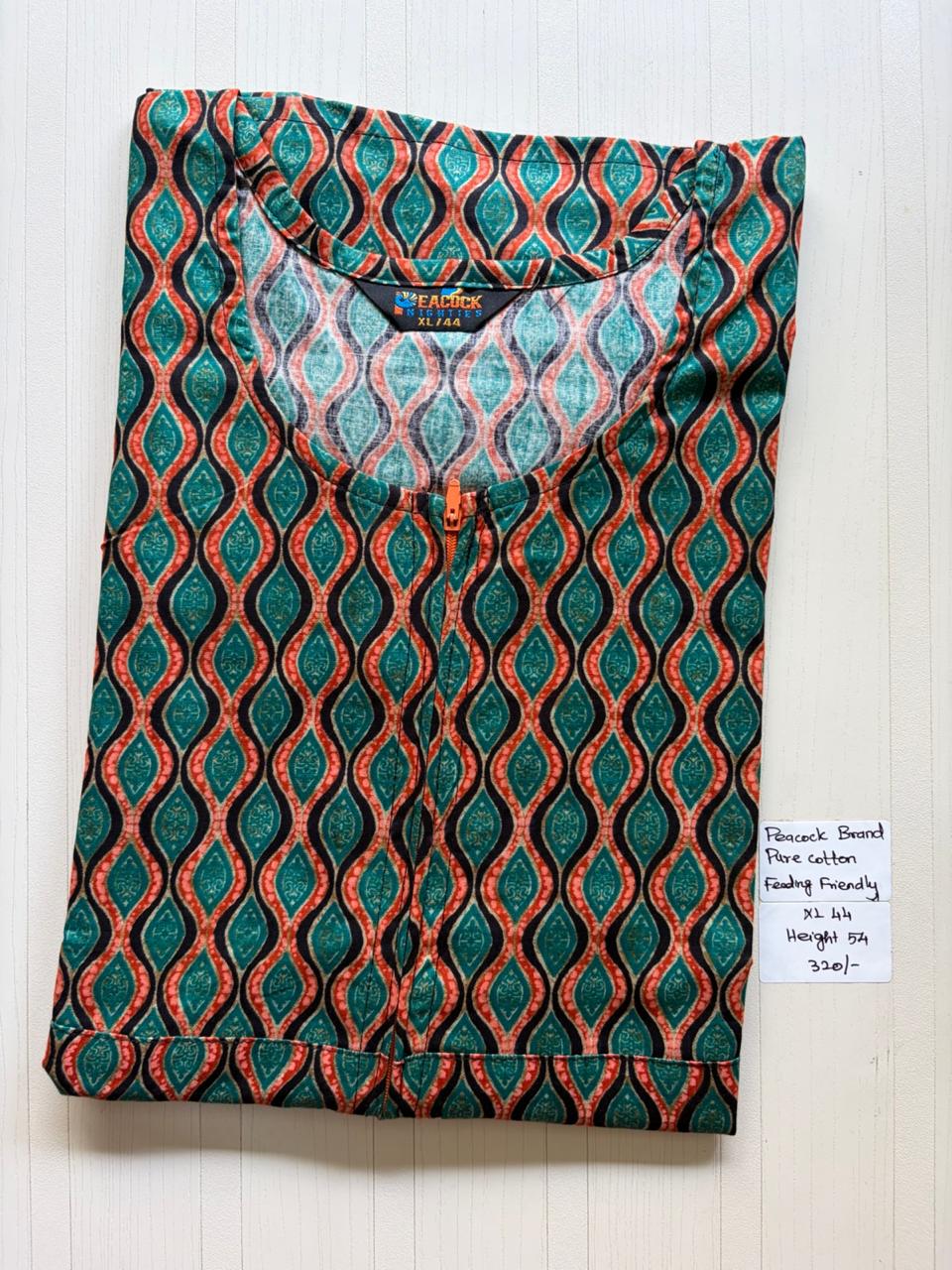 AASZ 140 Height Peacock Zip Nighty BP HP CPS