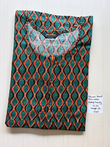 AASZ 140 Height Peacock Zip Nighty BP HP CPS