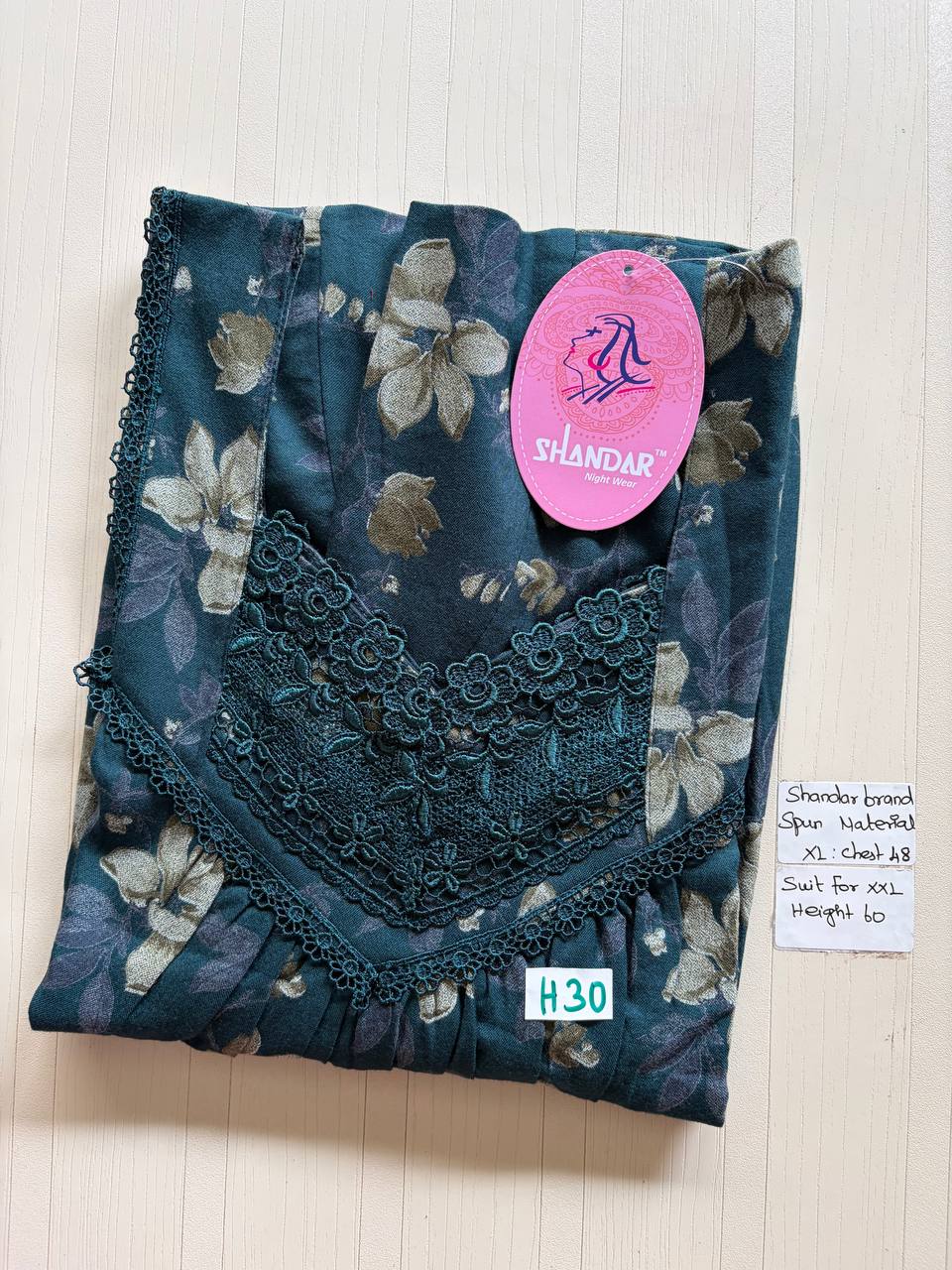 css 629 Shandar Spun nighty
