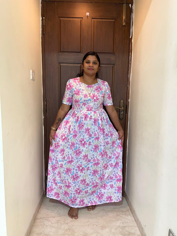 MFS 468 Height Peacock maxi frock YY1