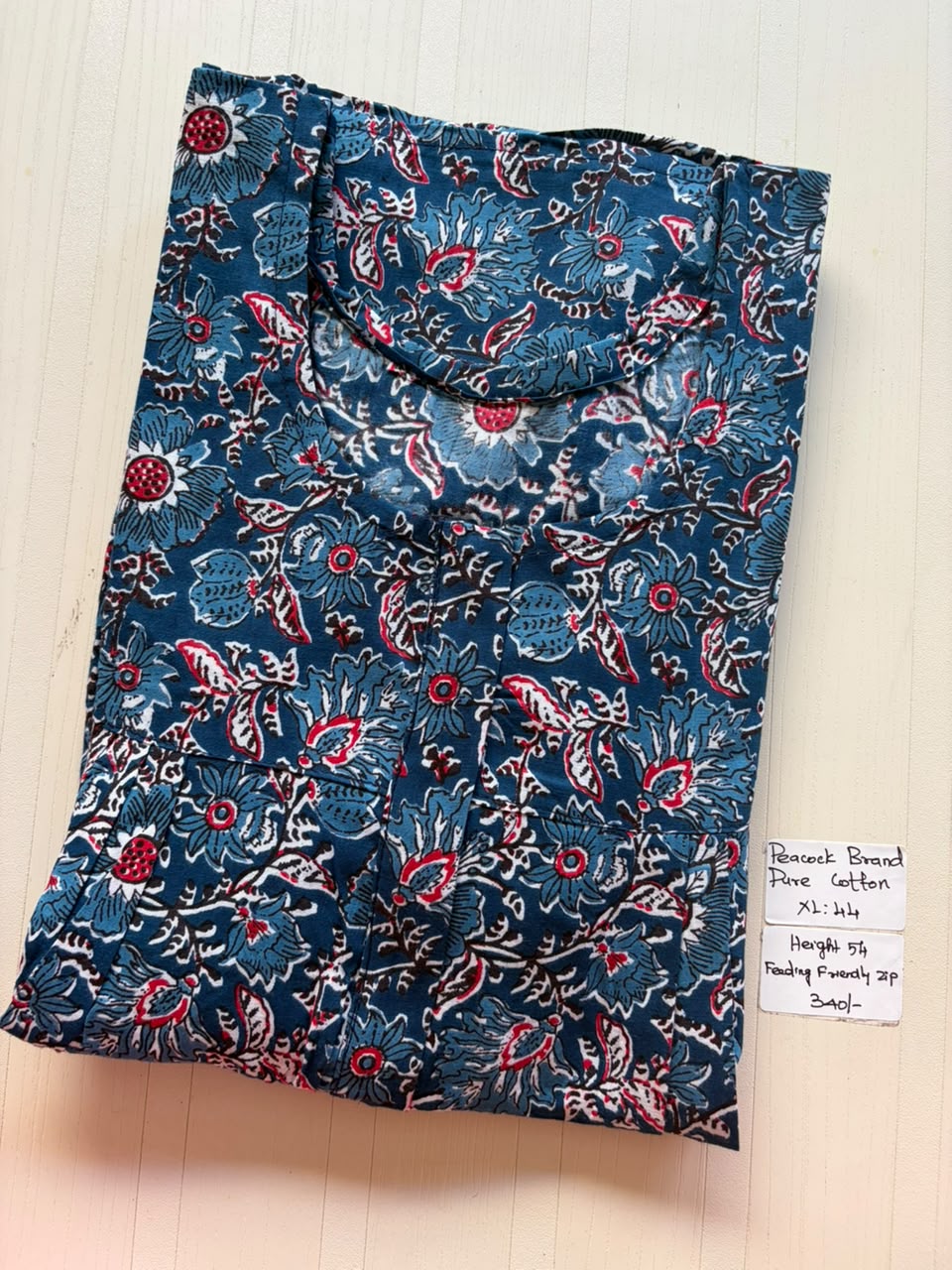 AASBP 502 Peacock Pleats Zip Nighty BP BPS CPS DPS