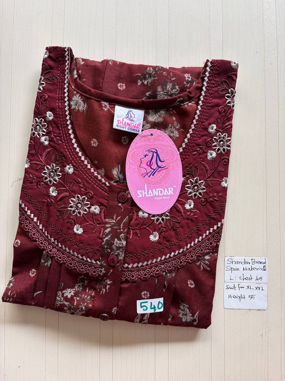 bss 381 Shandar Spun nighty