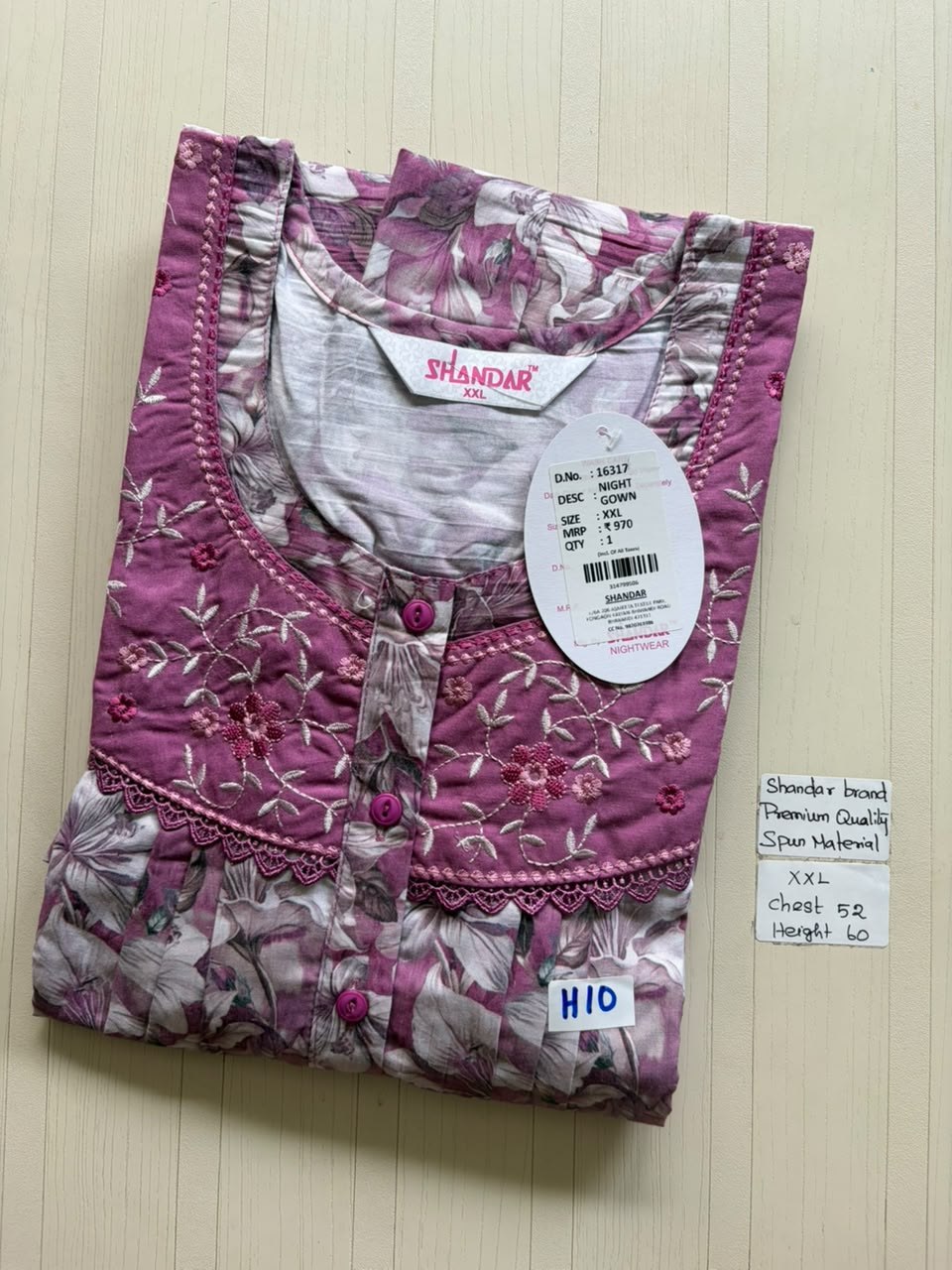 DSS215 Height Shandar Spun Nighty