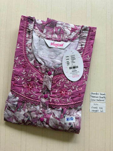 DSS215 Height Shandar Spun Nighty