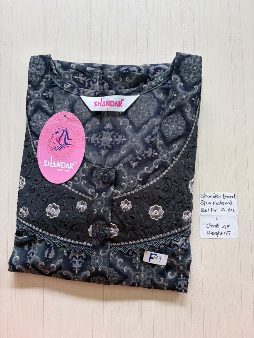 BSS 537 Shandar Spun nighty