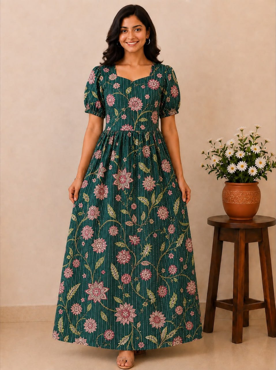 MFS217 Peacock Height maxi frock YY1 YY2