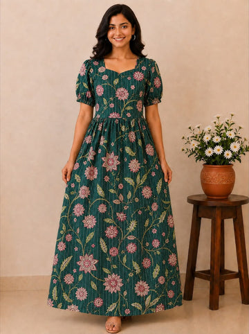 MFS217 Peacock Height maxi frock YY1 YY2