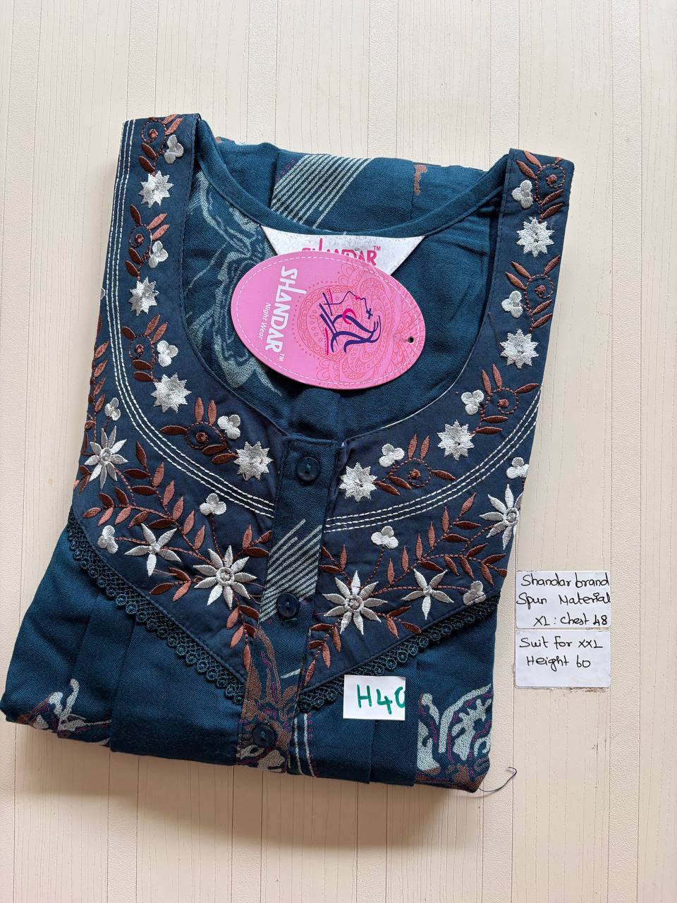 css 615 Shandar Spun nighty
