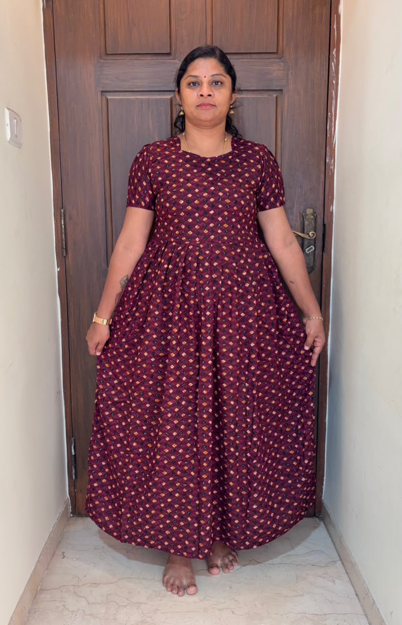 MFS168 Peacock maxi frock YY1