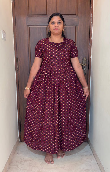 MFS168 Peacock maxi frock YY1